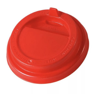 Крышка для стакана Интерпластик-2001 90 мм красная с носиком