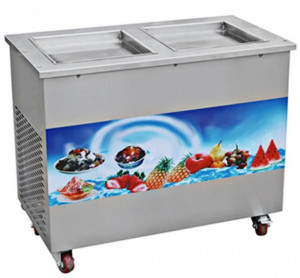 Фризер для жареного мороженого Foodatlas KCB-2F (контейнеры, световой короб, стол для топпингов, 2 к